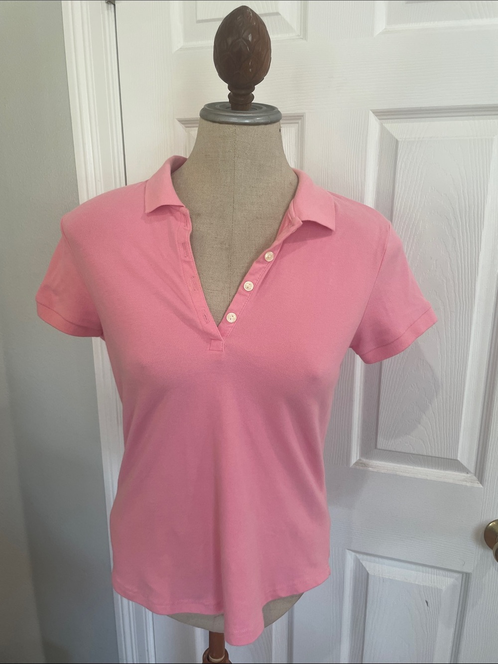Vintage Y2K GAP Women's Pink Short-Sleeve Polo shirt cotton stretch women size S